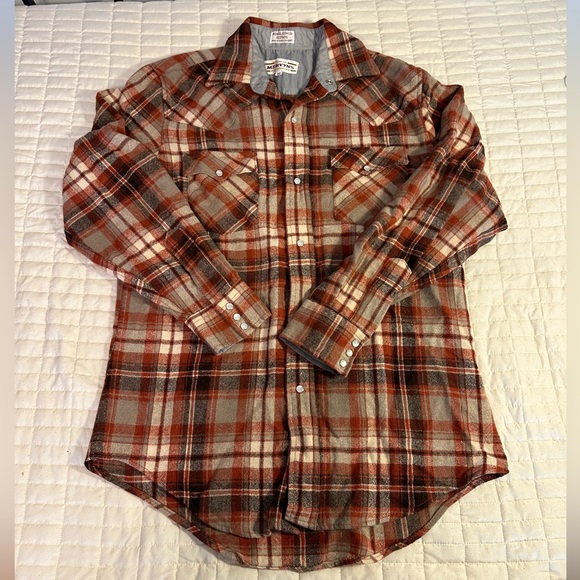 Vintage Wool Western Flannel by Mervyns - Picture 1 of 3